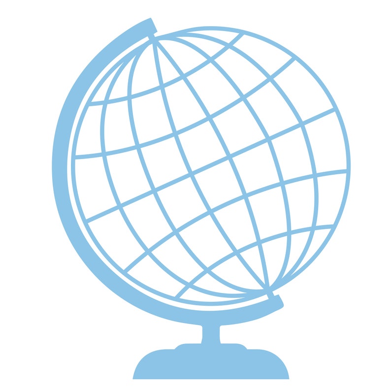 Globe Cut File .SVG .DXF .PNG | Etsy