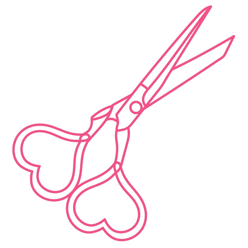 Download Heart Scissors Cut File .SVG .DXF .PNG .pdf | Etsy
