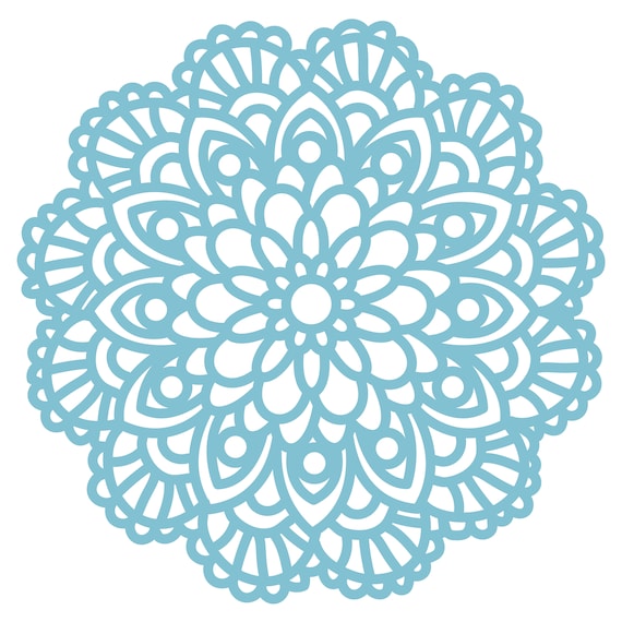 Download Mandala Doily Cut File .SVG .DXF .PNG .pdf | Etsy
