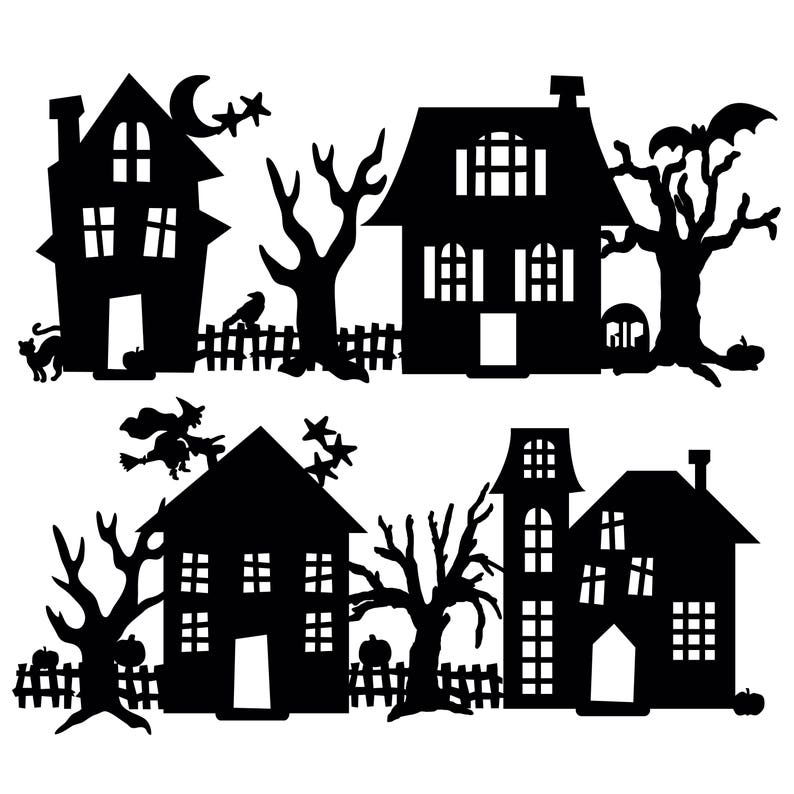 Halloween Haunted House Svg Scrapbook Cut File Cute C - vrogue.co