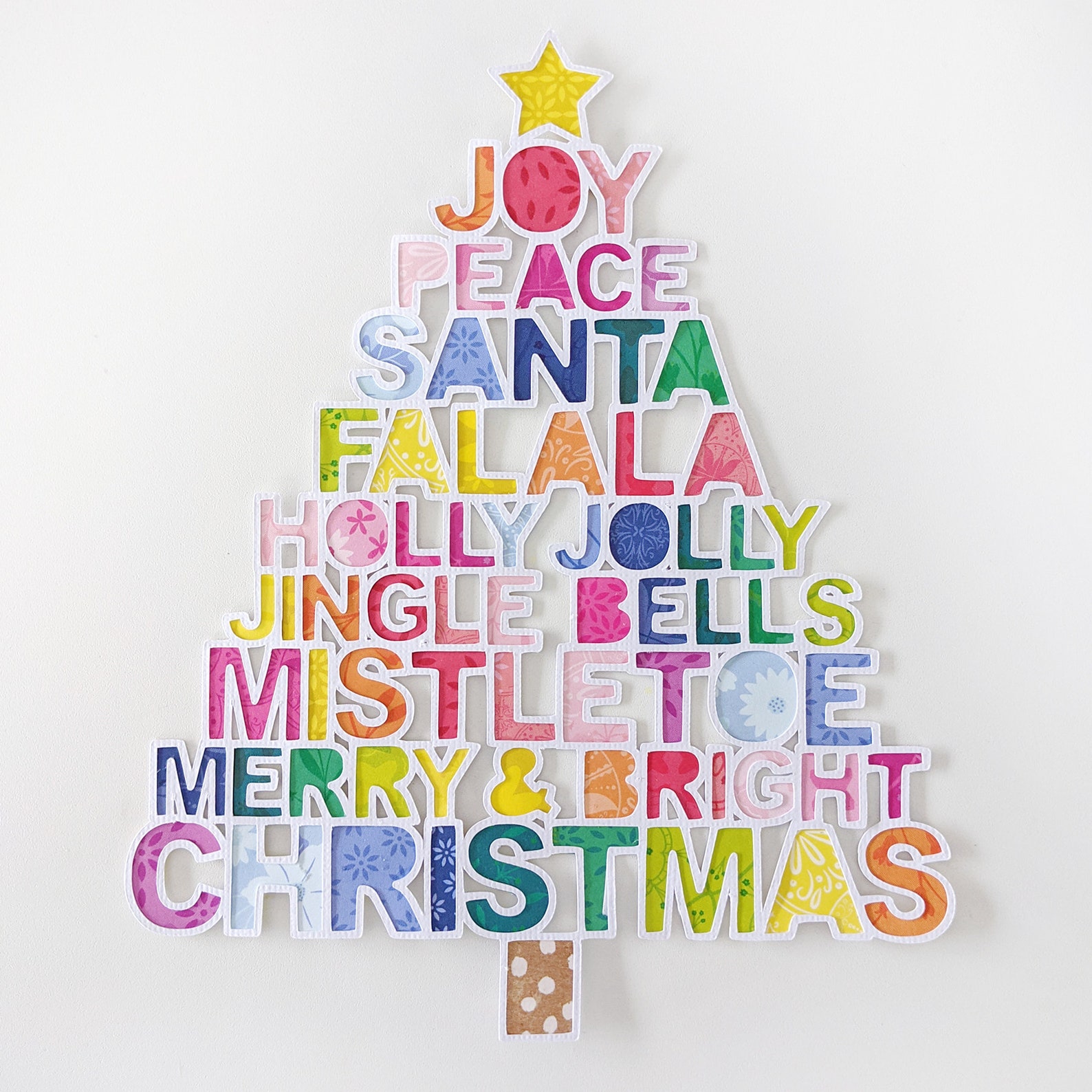 Christmas Tree Phrases With Backing Pieces Digital Cut File Etsy