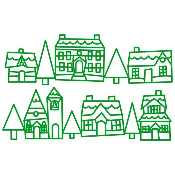 Download Free Christmas Village Cut File Svg Dxf Png Etsy SVG DXF Cut File