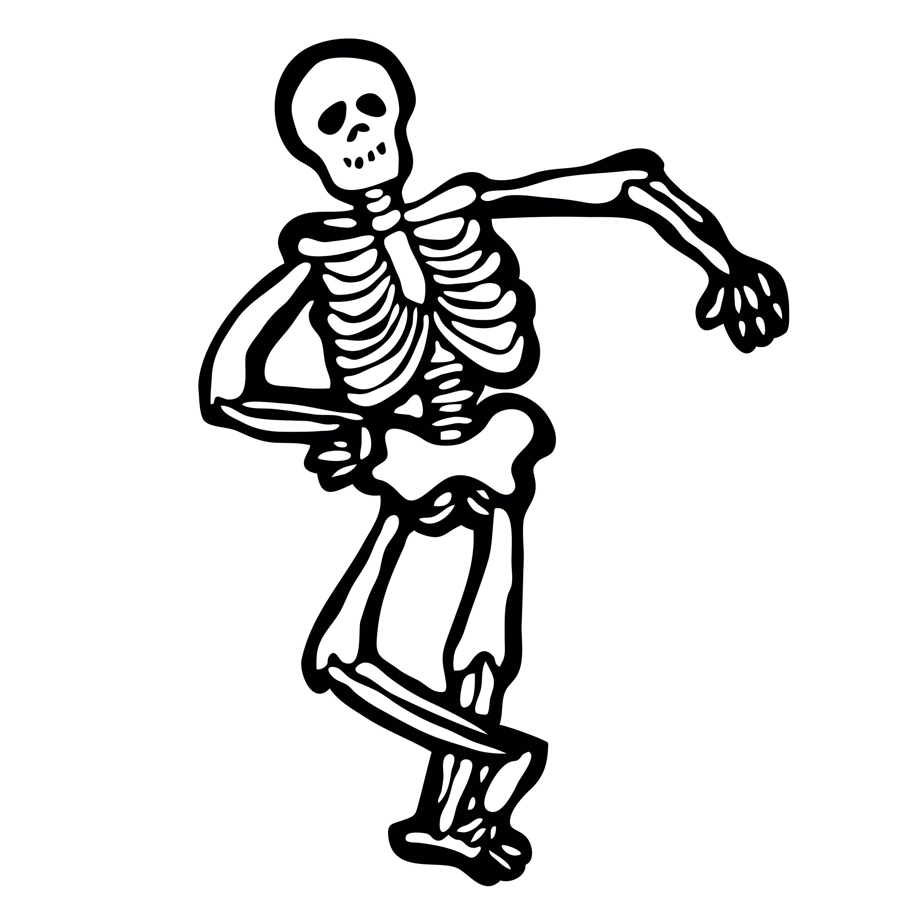 Download Skeleton Halloween Cut File .SVG .DXF .PNG | Etsy