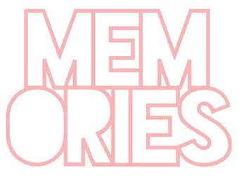 Memories Digital Cut File (zip folder with .svg, .dxf, .png, .pdf, and .studio3 files)