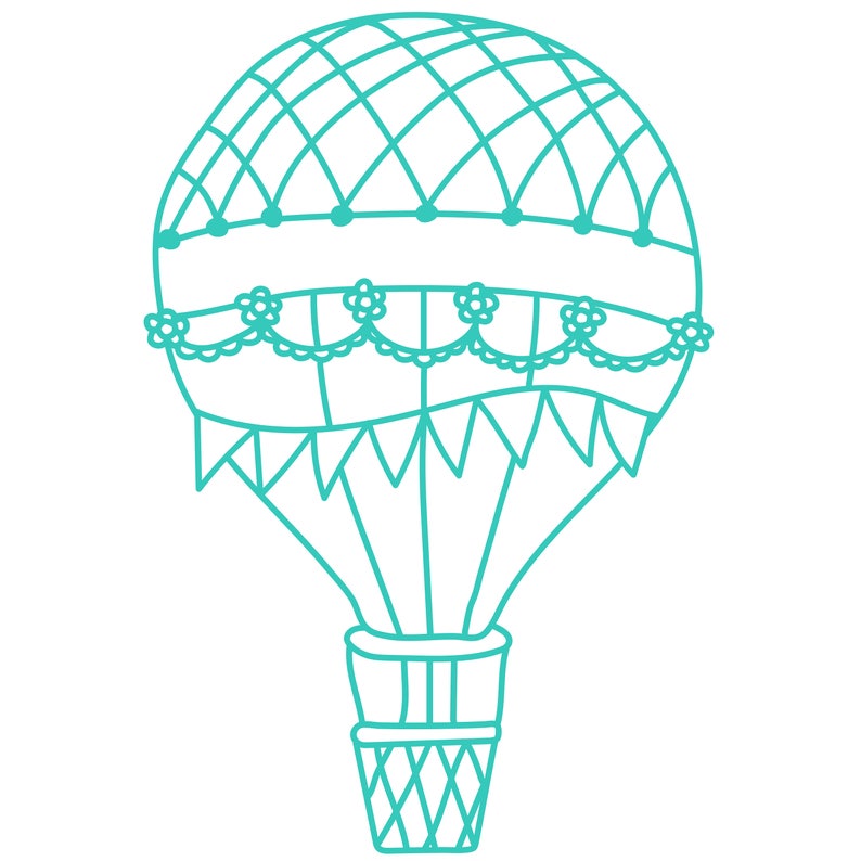 Download Hot Air Balloon Cut File .SVG .DXF .PNG | Etsy