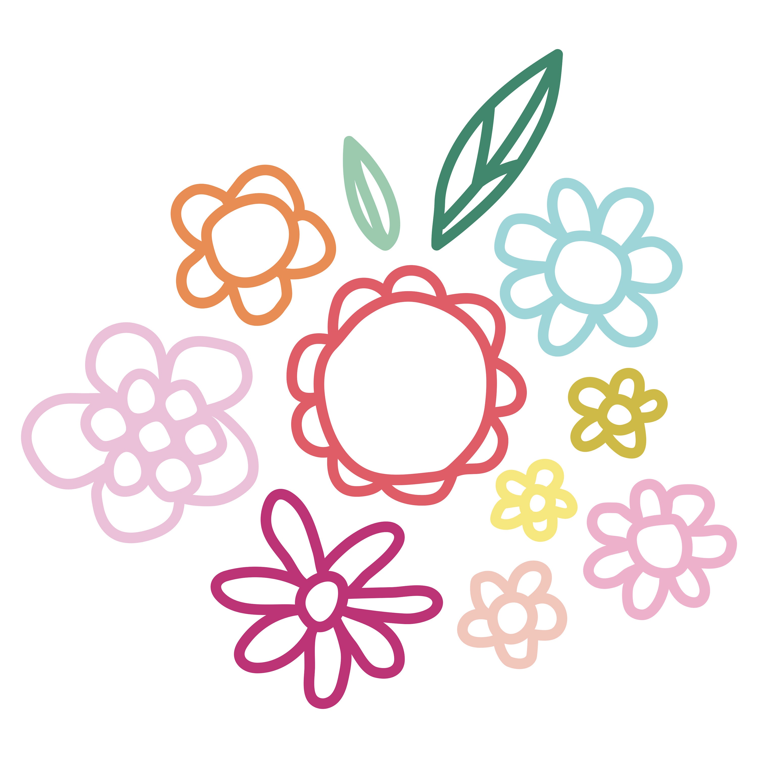 Flower Cluster Cut File .SVG .DXF .PNG Etsy