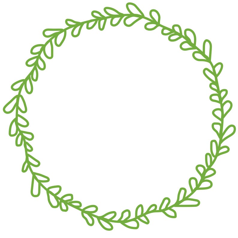 Download Simple Wreath Cut File .SVG .DXF .PNG | Etsy