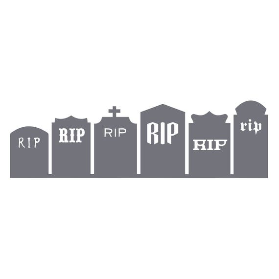 Tombstone Halloween Cut File .SVG .DXF .PNG | Etsy