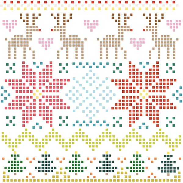 Nordic Christmas Sweater Background Cut File .SVG .DXF .PNG .pdf