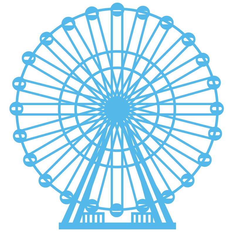 Ferris Wheel Cut File .SVG .DXF .PNG .pdf | Etsy