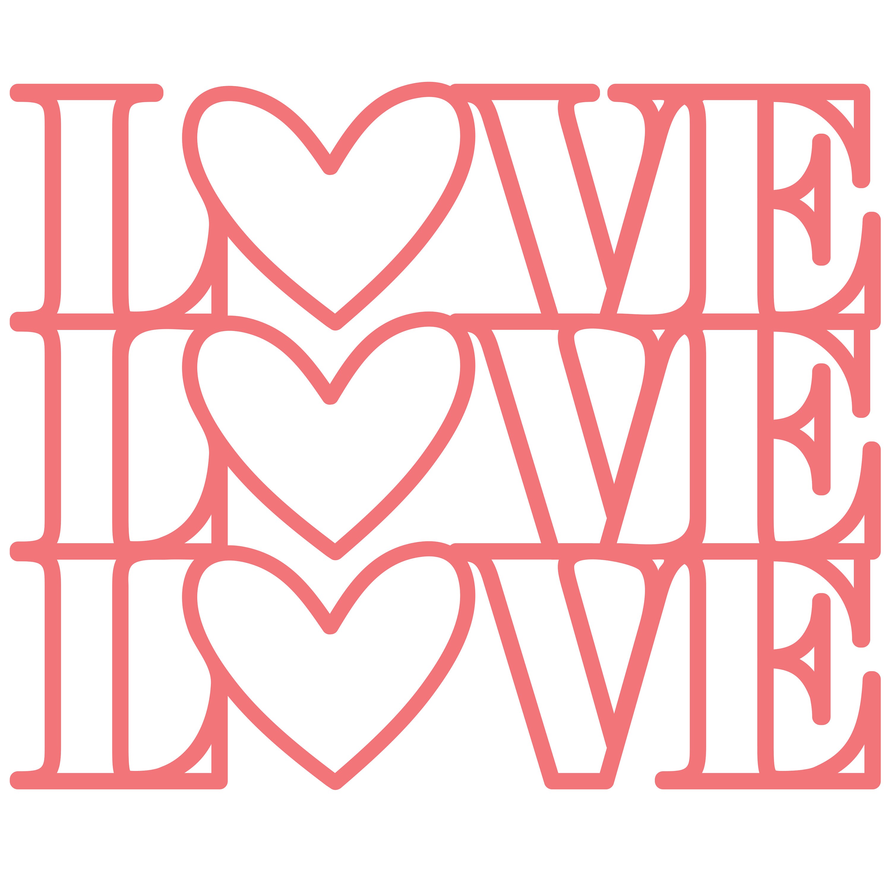 Love Love Love Cut File .SVG .DXF .PNG .pdf | Etsy
