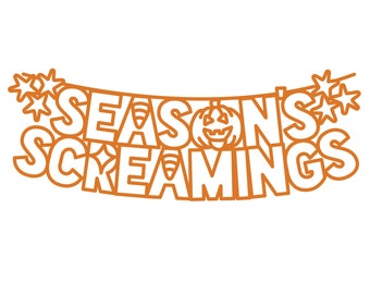 Season's Screamings Digital Cut File (zip folder with .svg, .dxf, .png, .pdf, and .studio3 files)