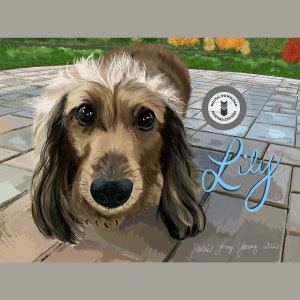 Pet Painting with DETAILED BACKGROUND, Pet Portrait, Custom Dog Portrait, Custom Watercolor Portrait, Dog Art, Dog Painting, Pet Memorial