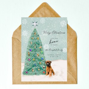 Christmas Card Soft Coated Wheaten Terrier Dog Print at Home