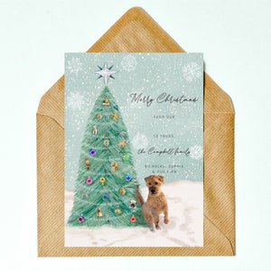 Christmas Card Soft Coated Wheaten Terrier Dog Print at Home