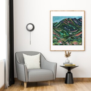 Landscape Mountains and valley art print, Digital Download Aesthetic Art print, acrylic landscape art print, instant download