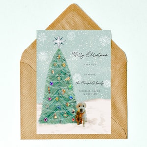 Christmas Card Soft Coated Wheaten Terrier Dog Print at Home