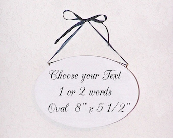 Oval Wall Hanging, Design A Custom Sign, Wood Home Decor, Create Your Own, Farmhouse Plaque, Choose Your Text, Original Personalized Gift