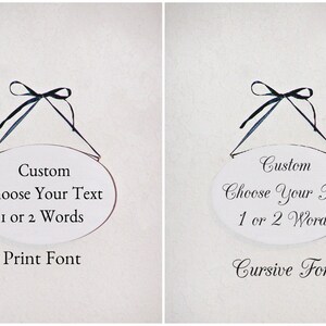 Choice of Printed Font  or  Cursive Font