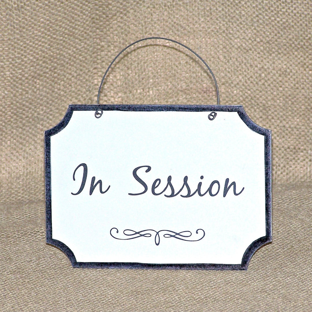 In Session Plaque, Small Office Sign, Business Plaque, Office Wall ...