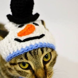 CROCHET PATTERN - Snowman Hat for Pets