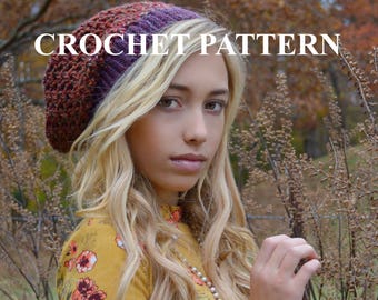 CROCHET PATTERN - The Perfect Slouch Beanie