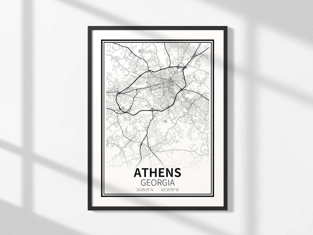 Athens Georgia Map Print Athens - Il 1080xN.6103256989 6c4g 