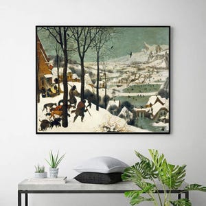 Pieter Bruegel the Elder -Hunters in the Snow (Winter) ,canvas wall art,Painting,Canvas Reproductionart print,giclee print in various sizes
