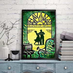 La Habana, Cuba - Póster de viaje vintage, impresión de arte vintage para pared, decoración de oficina en casa, publicidad vintage, impresión giclée en varios tamaños