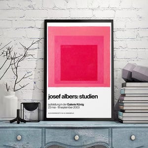 Homage to the Square Pink - Josef Albers-canvas wall art,Giclee,Painting,Fine Art Poster,Modern Home Decor,giclee print in various sizes