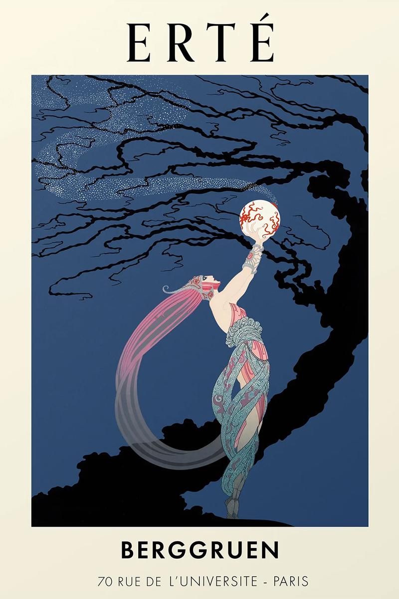 月 - ERTE-展覧会ポスター、ホームデコレーション、キャンバスウォール