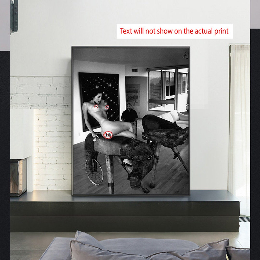 Domestic Nude VI and Art Dealer helmut Newton Print,black and White Wall Art,mature Photo Prints