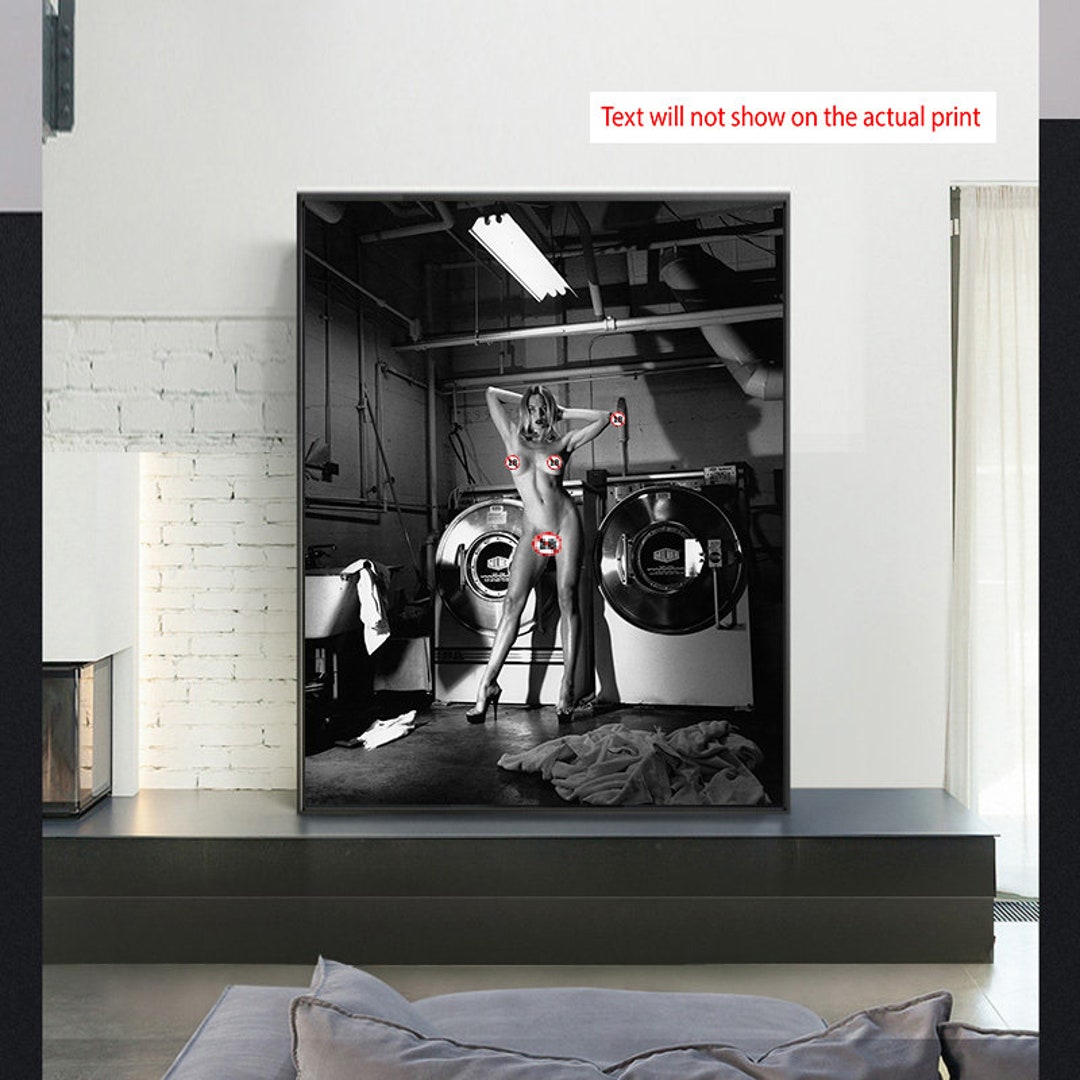Domestic Nude Iii helmut Newton Print,black and White Wall Art,mature Photography Prints,museum