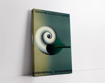 Affiche Vintage PUBLICITE GENERAL DYNAMICS – Poster HQ 50x70cm, Neuve Sous Emballage