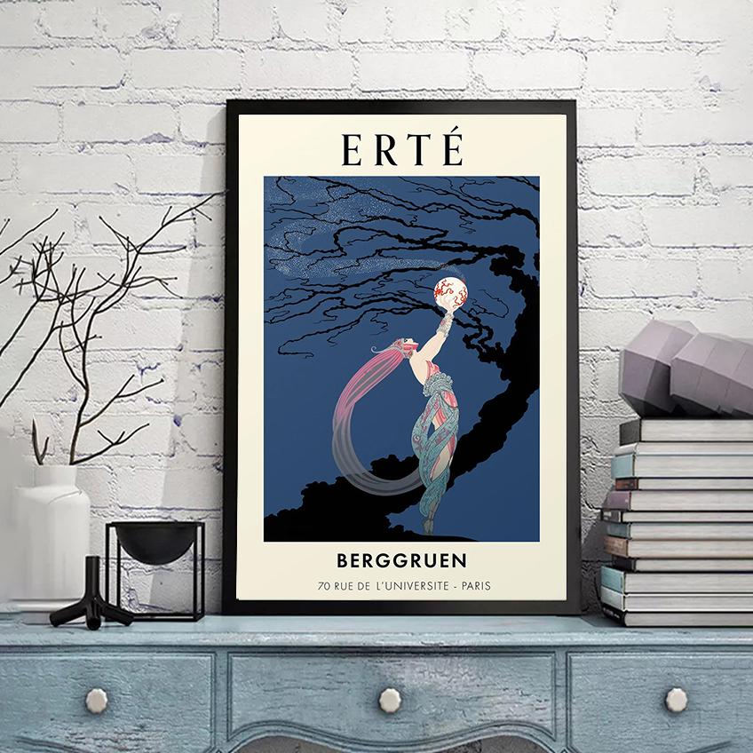 月 - ERTE-展覧会ポスター、ホームデコレーション、キャンバスウォール