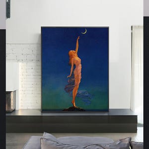 Reaching for the Moon,Vintage Poster,Giclee Kunstdruck,Giclee Druck,Giclee Druck in verschiedenen Größen,Giclee Print in verschiedenen Größen