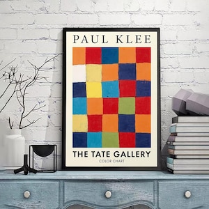 Carta de colores - Paul Klee - Póster de exposición, arte mural en lienzo, Giclée, pintura, póster de bellas artes, decoración moderna del hogar, impresión giclée en varios tamaños
