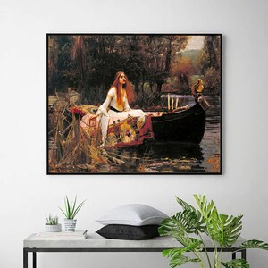 John William Waterhouse -The Lady of Shalott,canvas wall art,Giclee,Painting,Canvas Reproductionart print,giclee print in various sizes