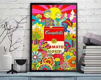 Campbell&#39;s Soup - Vintage Advert-Vintage Art Wall Print,Original vintage pop art poster,Vintage poster, gicle print in various sizes