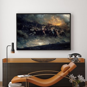 Peter Nicolai -Arbo The Wild Hunt of Odin ,Vintage poster,canvas wall art,Canvas Reproductionart print,giclee print in various sizes