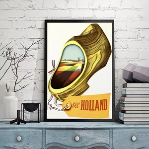 Holland -Vintage Travel Poster,Vintage Art Wall Print,Home office decor,Vintage Advertising, gicle print in various sizes