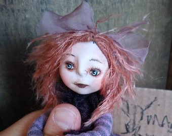 Miniature art doll "Lalita" flesh tone or GOTH options posable made to order figurine handmade