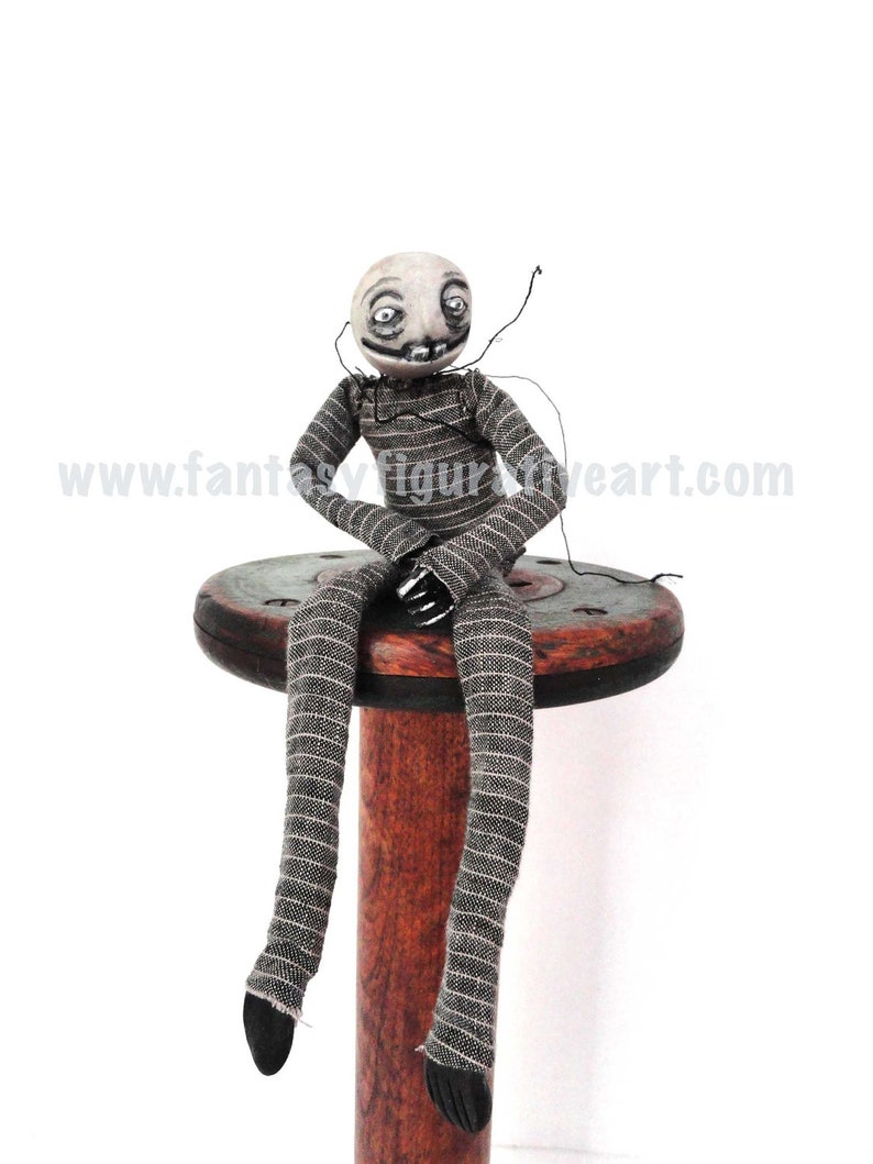 9 Zombie art doll goth artist doll bjd prop image 1