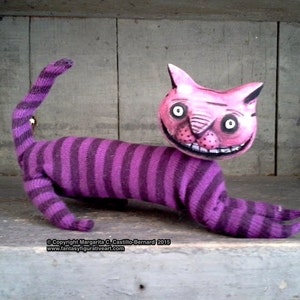 Cheshire cat BJD prop art doll alice in wonderland made to order image 1