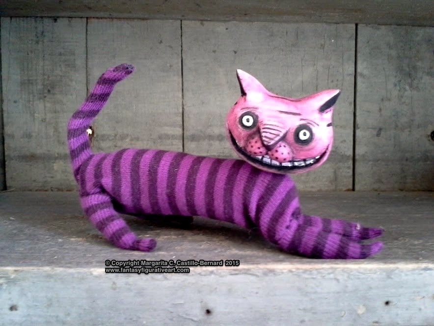 Cheshire cat BJD prop art doll alice in wonderland made to order