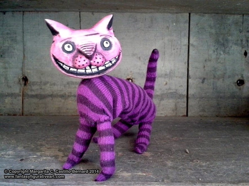 Cheshire cat BJD prop art doll alice in wonderland made to order image 3