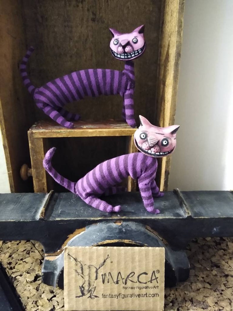 Cheshire cat BJD prop art doll alice in wonderland made to order image 6