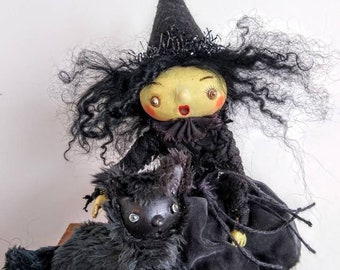 Miniature witch "Adelita" posable