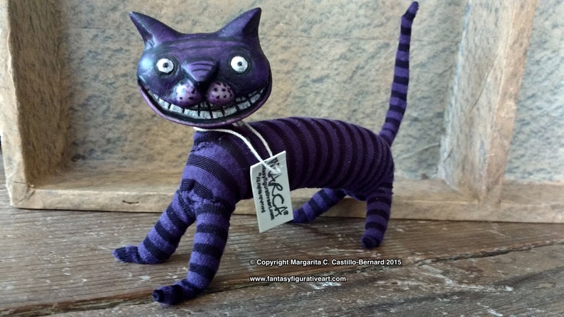 Cheshire cat BJD prop art doll alice in wonderland made to order image 4