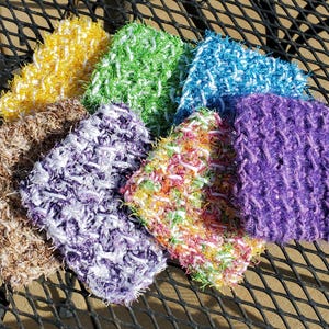 Handmade Crochet Dish Scrubbies – Reusable Kitchen Scrubber, Eco-Friendly Cleaning Pads, Zero Waste Dish Sponge